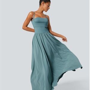 Halara Breezeful™ Backless Side Pocket Flowy Flare Maxi Quick Dry Casual Dress